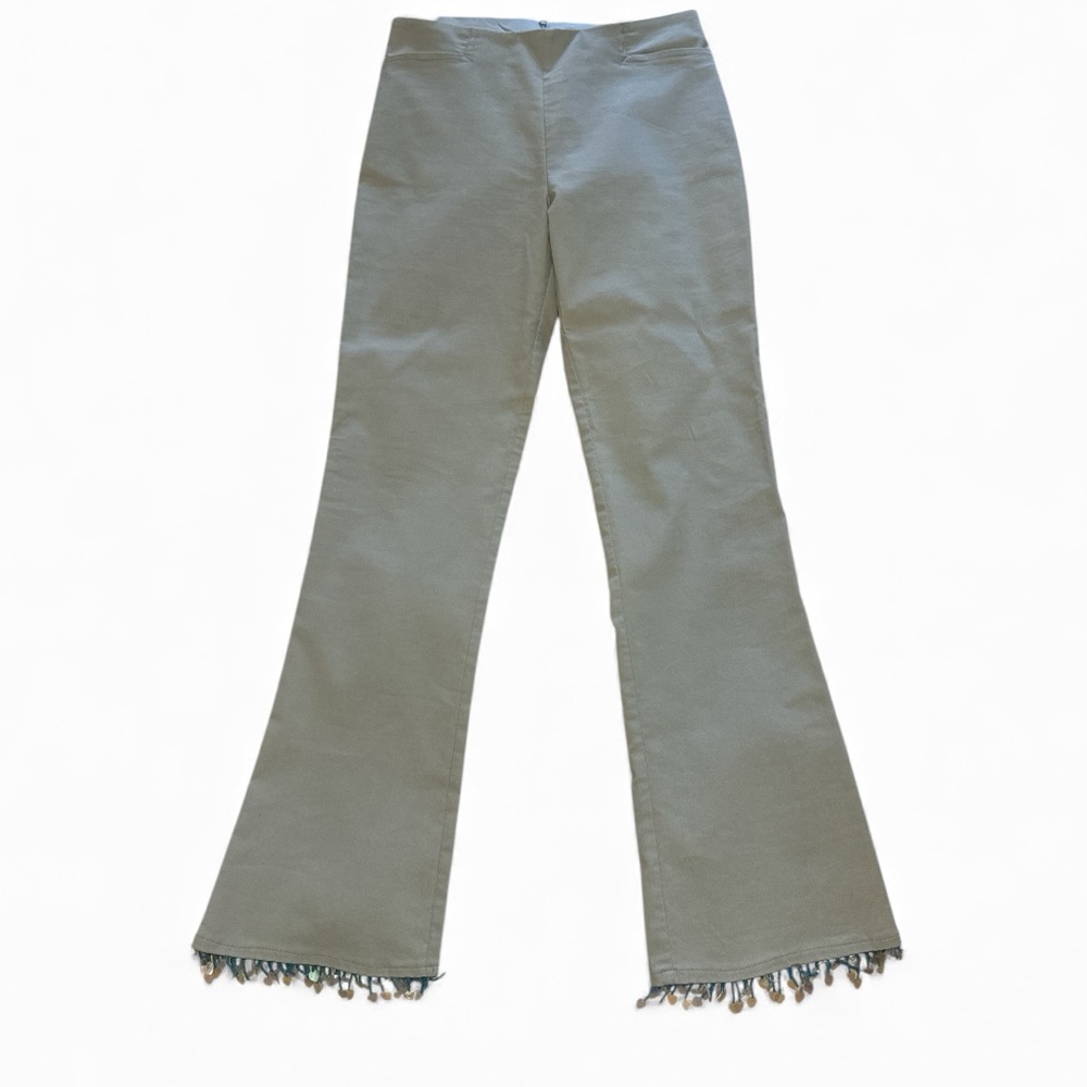 Vintage Y2K Baby Blue Pants with Fringe